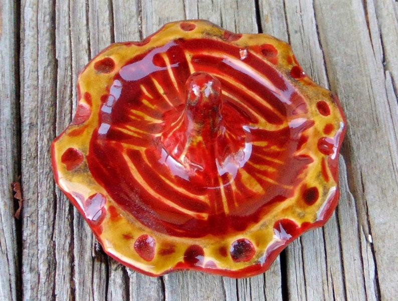 Wheel Thrown Hand Carved Pottery Ring Holder