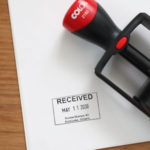 Received Dater Self Inking Stamp For Dating and Receiving Paper Work