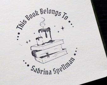 Library Stamp Personalized Rubber Stamp Gift For Book Lover