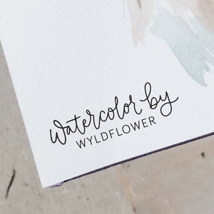 Rubberstempel kunstenaar aquarel branding aquarel kunstenaar kunstafdruk stempel