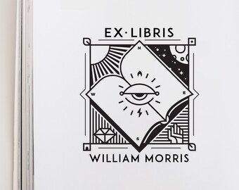Personalized Ex Libris Stamp: Custom Library Book Stamp