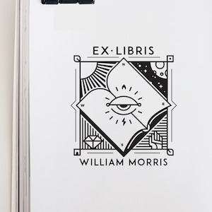 Ex Libris Library Stamp Personalized Book Stamp For Library Gift For Book Lovers