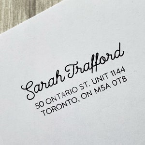 Hand Written Name Return Address Stamp - Custom Wedding Invitation Stamp