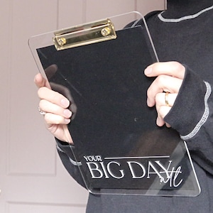 Custom Engraved Clear Acrylic Clipboard: Branded Logo Clip Board