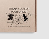 Thank You For Your Order Stamp Floral - Share Tag Follow Instagram Handle Shipping Stamp