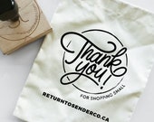 Thank You Stamp Packaging and Shipping Stamp Custom Website Instagram Rubber Stamp