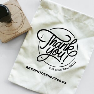 Custom &#39;Thank You&#39; Rubber Stamp: Packaging & Business Branding