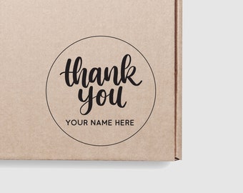 Thank You Custom Business Stamp - Share Tag Follow Instagram Handle Shipping Stamp