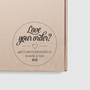 Love Your Order Stamp Share Tag Follow Instagram Handle Shipping Stamp image 1