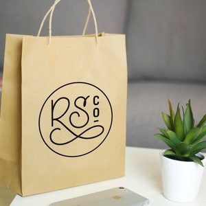 Tampon grand logo - Sac cadeau en papier Tampon personnalisé