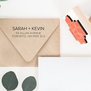 Minimal Modern Return Address Stamp Custom Modern Wedding Invitation Stamp image 2