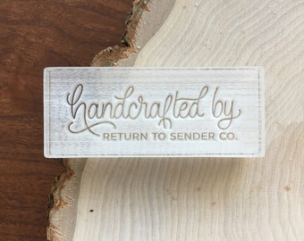 Custom Soap Stamp: Handmade Acrylic Stamp, 2.35" x 0.8" Imprint