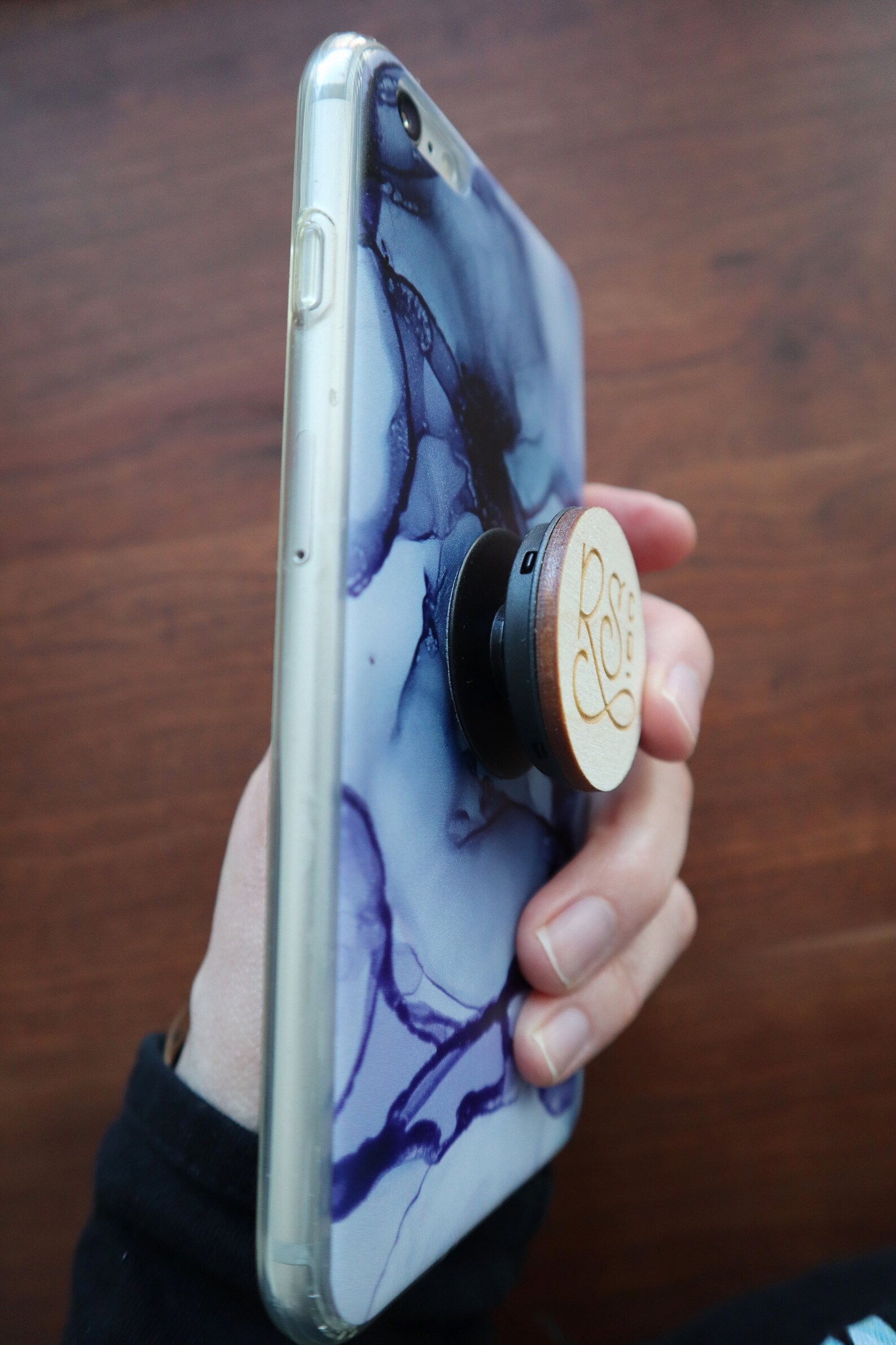 custom-logo-pop-socket-customized-wood-pop-socket-wood-etsy