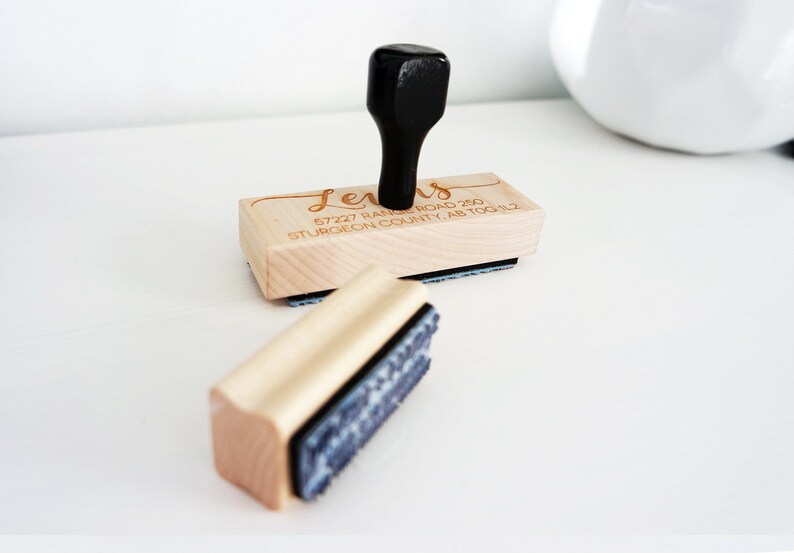 Hand Lettered Rubber Stamp Happy Mail Stamp DIY Shipping Packaging