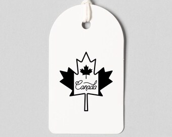 Maple Leaf Made In Canada Support Local Canadian Rubber Stamp