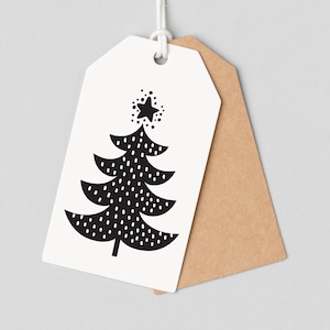 Timbro albero di Natale - Timbro in gomma per bricolage - Confezione regalo natalizia fai da te