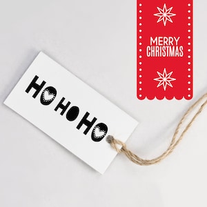 HO Ho HO Stamp - Crafting Christmas Rubber Stamp - DIY Christmas Wrapping