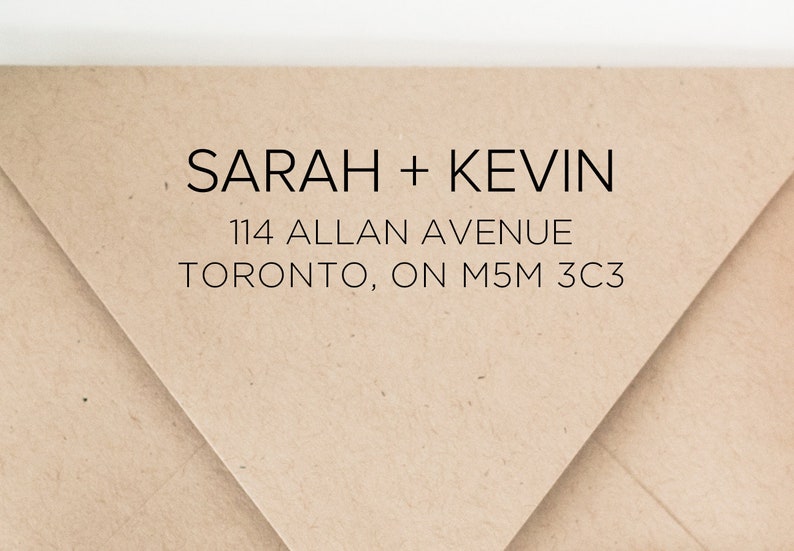 Minimal Modern Return Address Stamp Custom Modern Wedding Invitation Stamp image 1