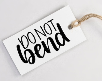 Do Not Bend Stamp: Packaging Mail Rubber Stamp