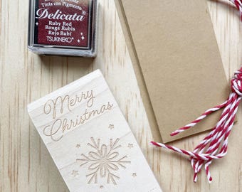 DIY Christmas Tag Rubber Stamp Kit