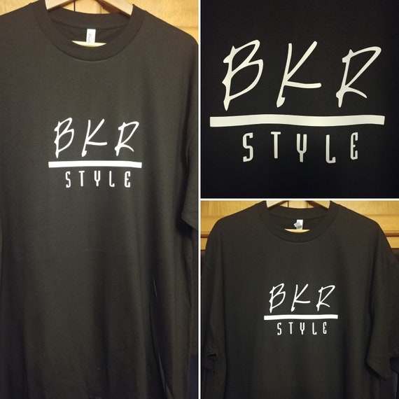 Bkr Style T Shirt Custom Print Alstyle Apparel a Black Etsy