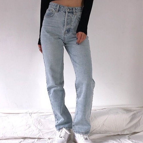 Y2K Brown Jeans Vintage Wide Leg Jeans / Aesthetic High - Etsy