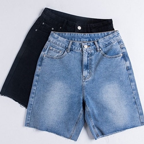 Y2K Blue/black Denim High Waist Shorts - Etsy UK