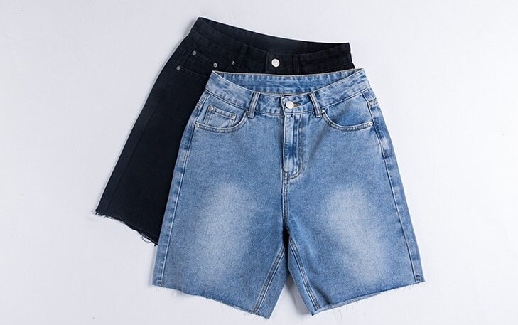 Y2K Blue/black Denim High Waist Shorts - Etsy UK