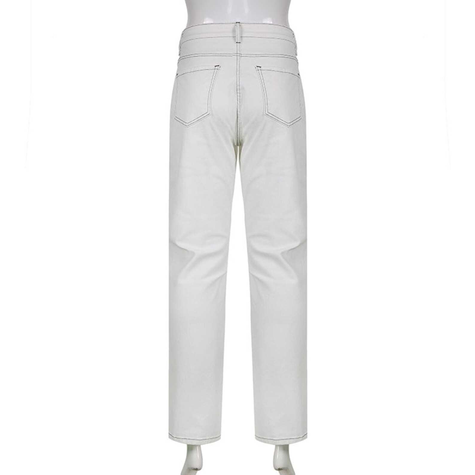 Y2K White Side Split Jeans | Etsy