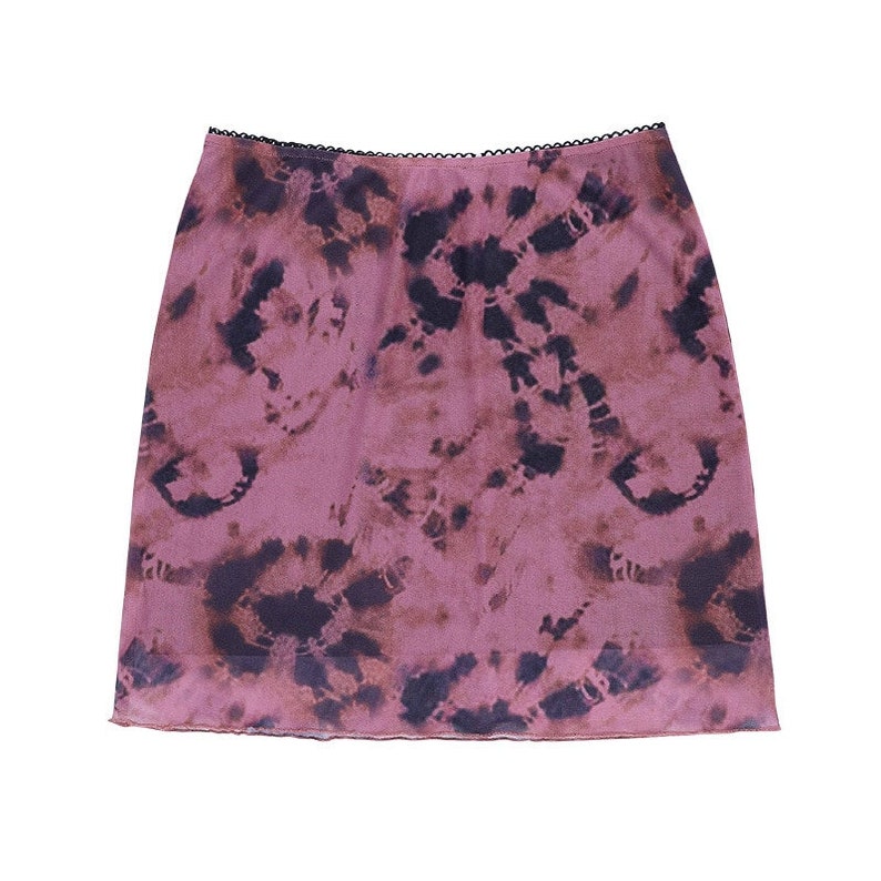 Y2K Pink Tie Dye Mesh Mini Skirt - Etsy