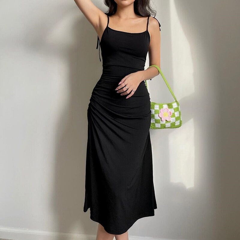 Strappy Black Dress - Etsy