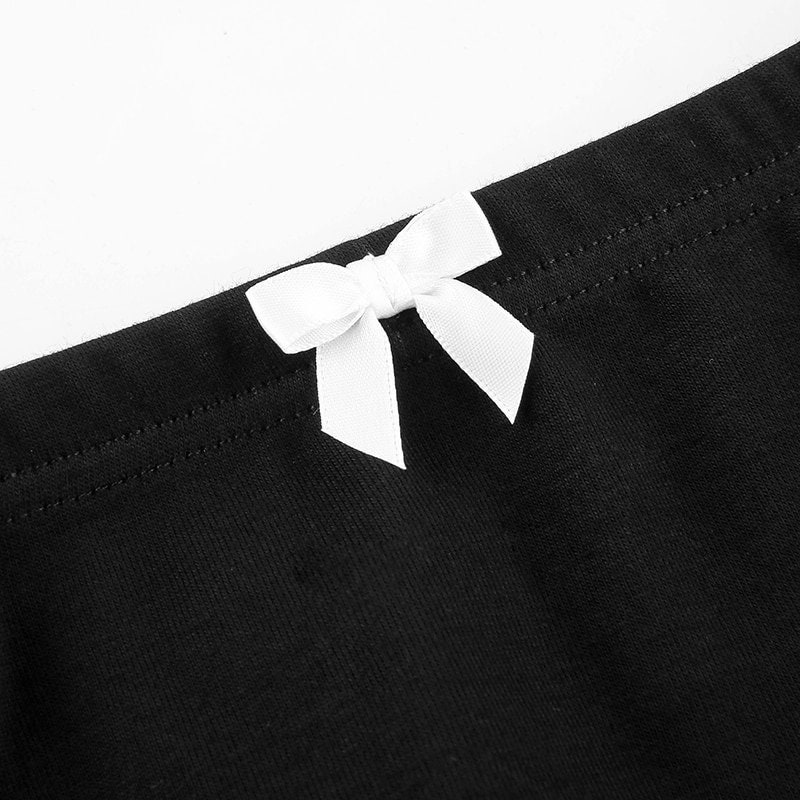 Y2K Black Bow Lace Trim Skirt | Etsy UK
