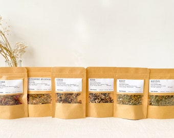 Loose leaf tea sampler - Organic healthy herbal tea blends - Tea lover gift - Premium Loose Leaf - Care Package, Christmas Gift