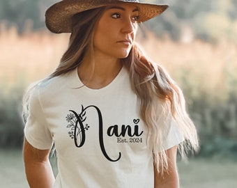 Custom Nani Shirt, Nani Gift, Mothers Day Gift for Nani, Nani Tshirt, Holiday Gift for Nani, Grandma Gift, Grandma Shirt, Mothers Day Shirt