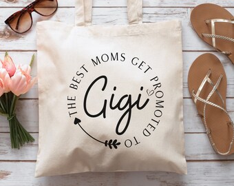 Gigi Tragetasche, Gigi Geschenke, Urlaubsgeschenk für Gigi, Schwangerschaft offenbaren, Geburtstagsgeschenk für Geschenk, Geschenk für Oma, Geschenk von Enkelkindern, beste Gigi