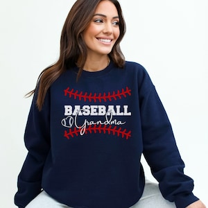 Custom Baseball Grandma Sweatshirt, Baseball Grandma Gift, Mothers Day Gift for Baseball Grandma, Sports Grandma Gift, Grandma Sweater