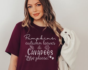 Fall Cavapoo Shirt, Mother's Day Gift for Cavapoo Mom, Cavapoo Gifts, Dog Mom Gift, Cavapoo Mama T-Shirt, Holiday Gift for Cavapoo Mom