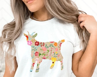 Cottagecore Goat Shirt, Goat Mom Shirt, Goat Gifts, Mother's Day Gift for Goat Mama, Goat Lover Shirt, Goat Lover Gift, Cottage Core Shirt