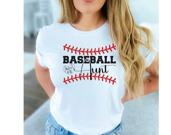 Personalized Baseball Aunt Shirt, Aunt Gift, Gift for Aunt, Baseball Auntie Shirt, Custom Baseball Aunt Tshirt, Baseball Shirt,Auntie Tshirt