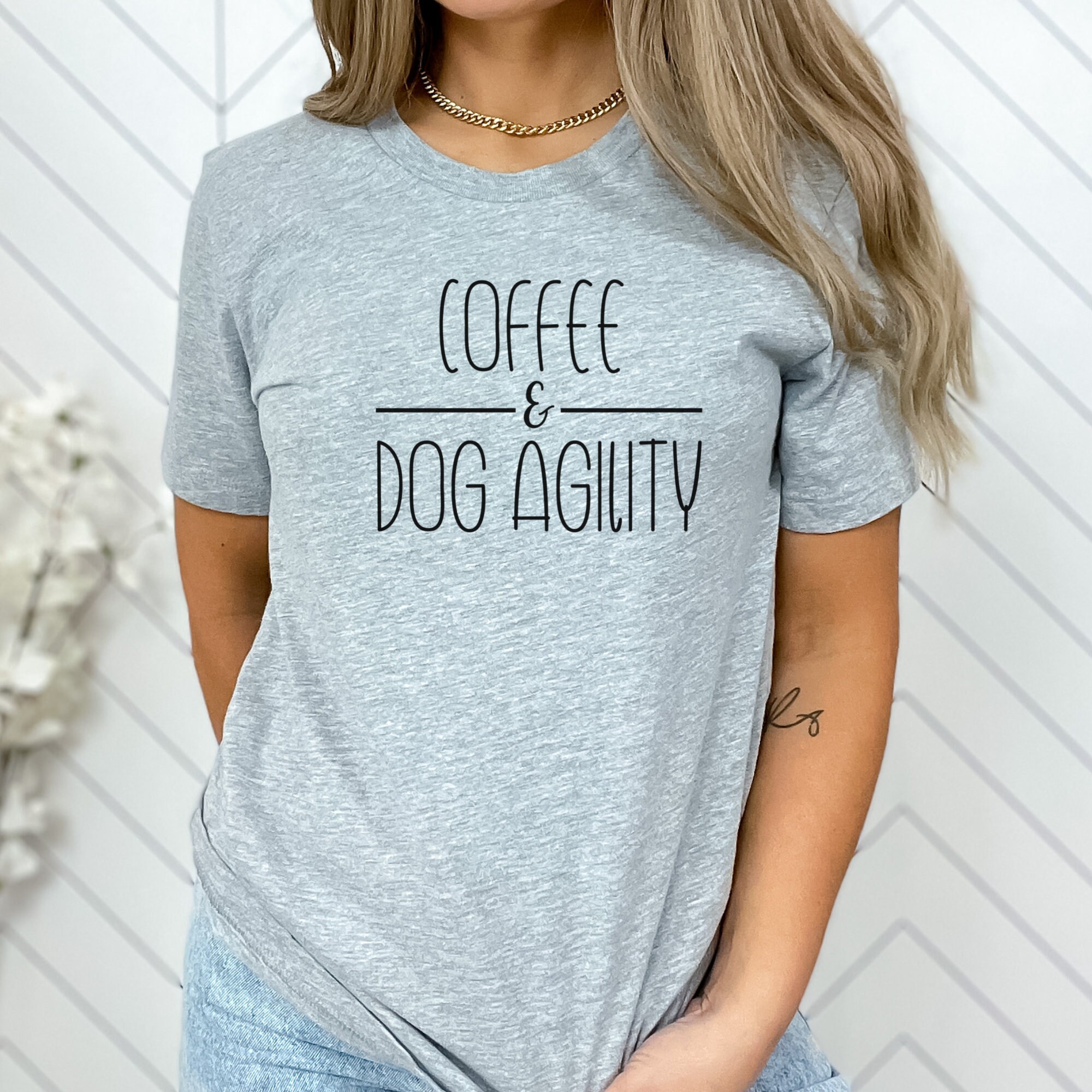 Coffee and Dog Agility Shirt, Mother's Day Gift for Agility Dog Mom