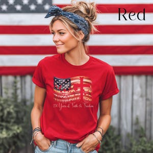 250 Years of Faith and Freedom, Floral Christian 250th Anniversary Shirt, 4th of July T Shirt, Wildflower Shirt