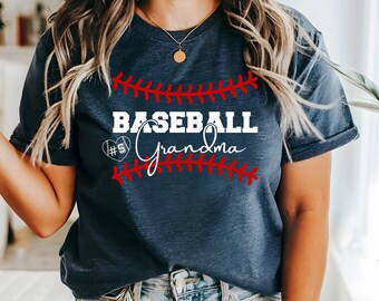 Custom Baseball Grandma Shirt, Grandma Baseball Shirt, Mothers Day Gift for Grandma, Personalized Baseball Shirt for Grandma, Cute Baseball