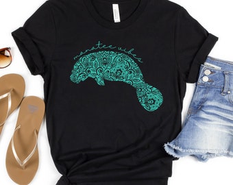 Manatee Shirt, Manatee Gifts, Marine Biology Shirt, Manatee T Shirt, Manatee Lover Shirt, Manatee Lover Gift, Save the Manatees Shirt