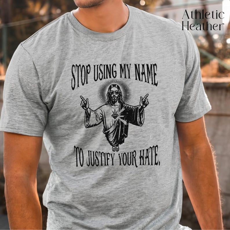 Funny Jesus Shirt, Christian Shirt, Liberal Shirt, Jesus Was A Liberal, Anti Trump Shirt, Atheist Shirt, Anti Christian Shirt,Anti-Christian Athletic Heather