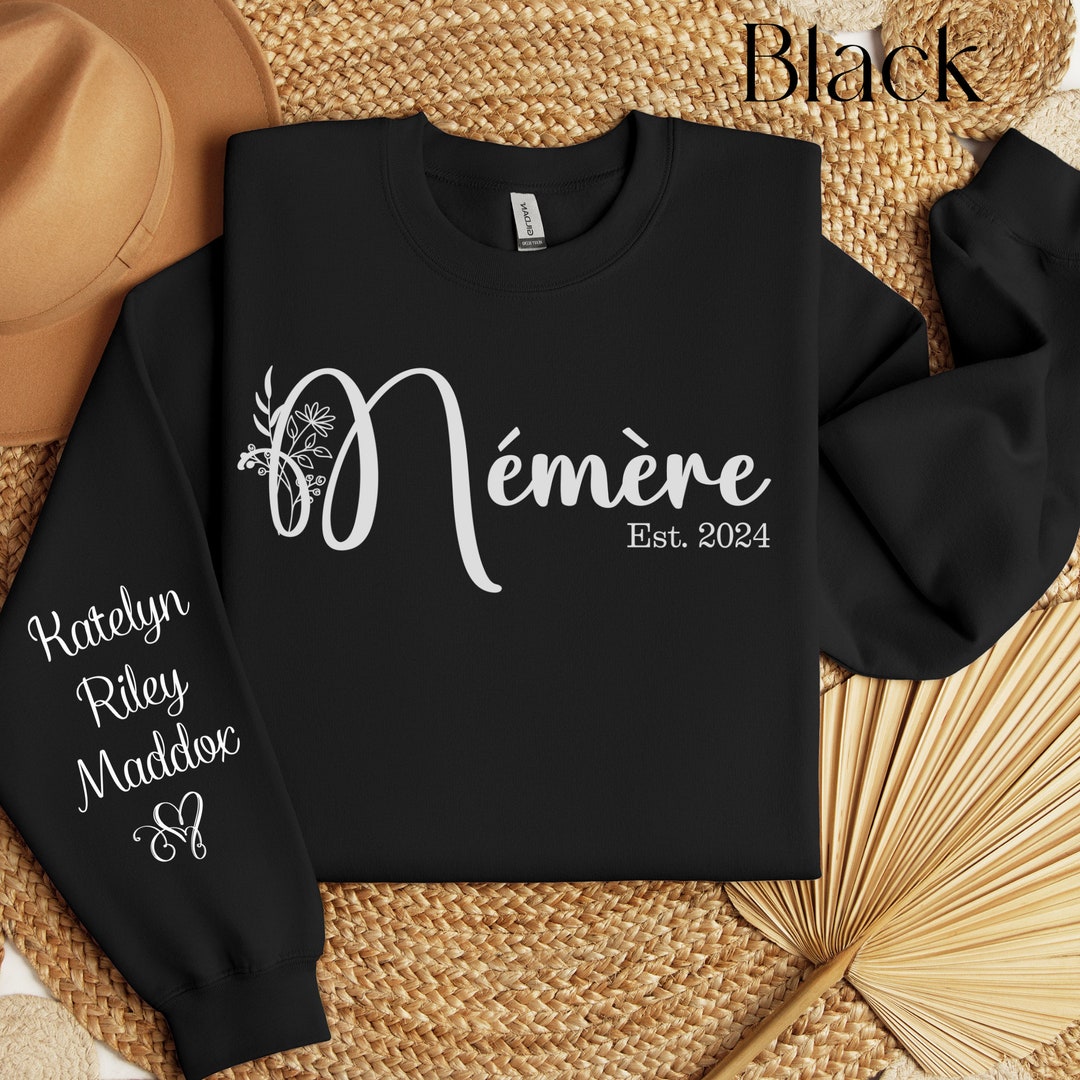 Memere Sweatshirt With Grandkids' Names on Sleeves, Memere Gifts ...