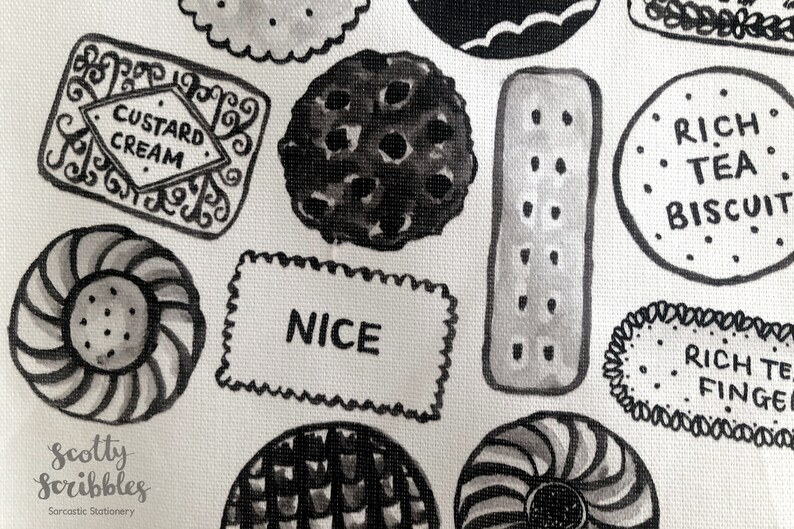 Printed Tea Towel Tea is a Gateway Drug to Biscuits Foodie Etsy UK