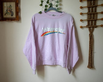 Pink and Rainbow Wrangler Pullover Sweater size Medium