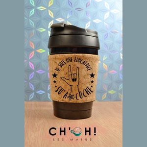 Cozy mug, coffee sleeve I'm a su'a check educator