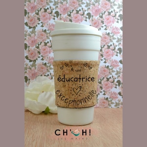 Cozy mug, coffee sleeve "to an exceptional educator"