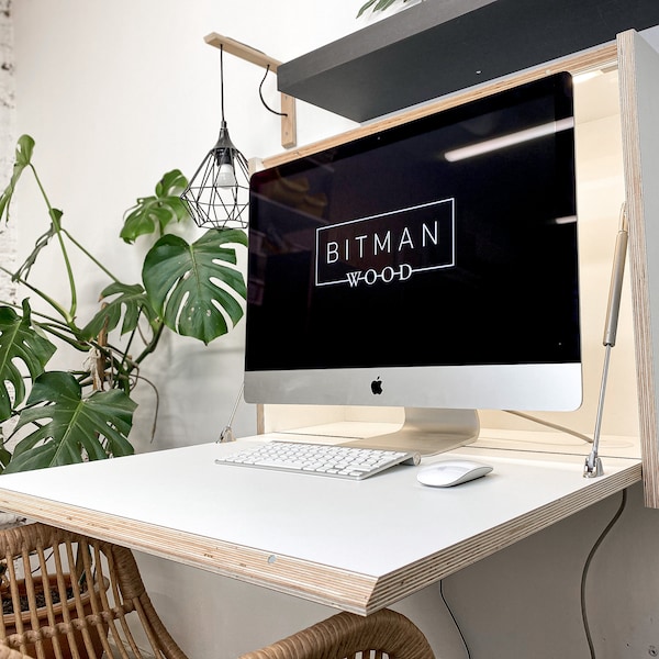 Hidden Monitor In Wall Hidden Monitor Desk - Etsy